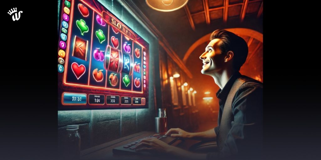 Slots play on a big screen